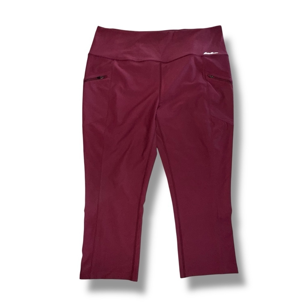 EDDIE BAUER Women’s Trail Tight Capris - High Rise Dark Berry XL - Picture 5 of 12